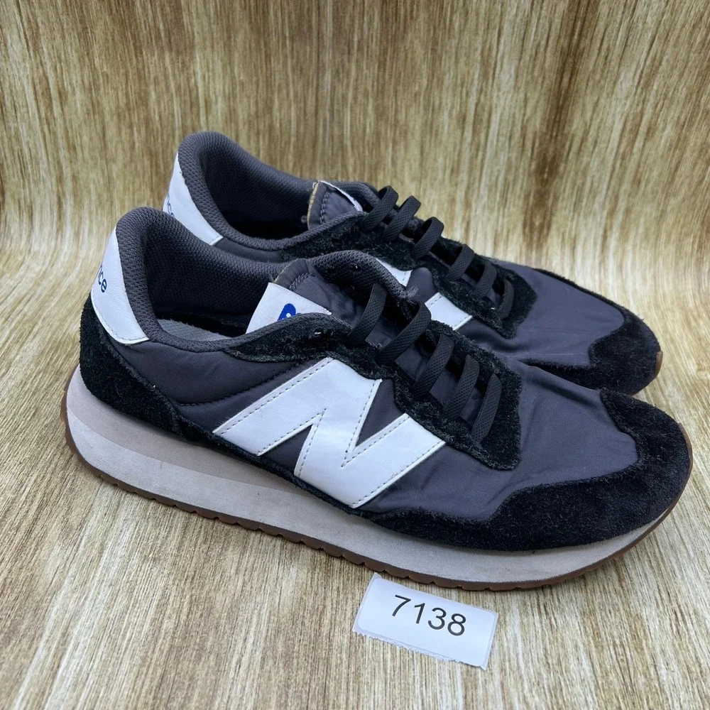 New Balance 237 Men's Size 9 Casual Sneakers Lifestyle Shoes Black White MS237GA